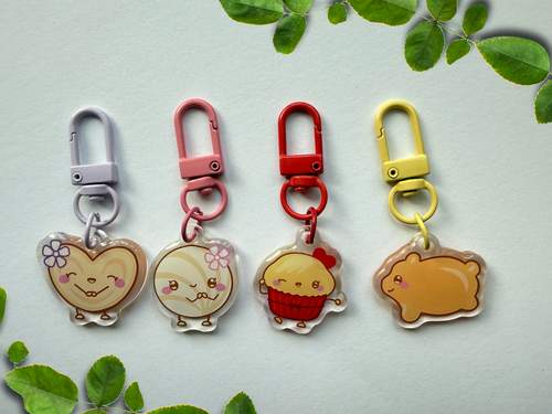 cute kawaii pan dulce acrylic keychain charms
latina owned
plan dulce
cafecito y pan